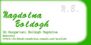 magdolna boldogh business card